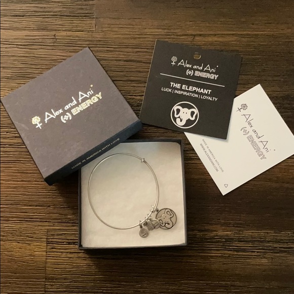 Alex&Ani Charity by Design Elephant Wire Bracelet - Picture 4 of 5